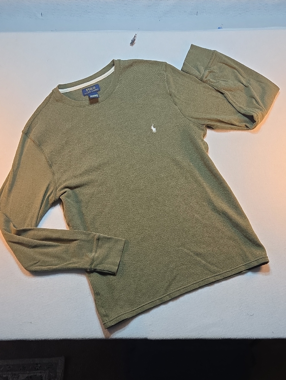 Polo by Ralph Lauren Olive Green Long Sleeve Crewneck Shirt